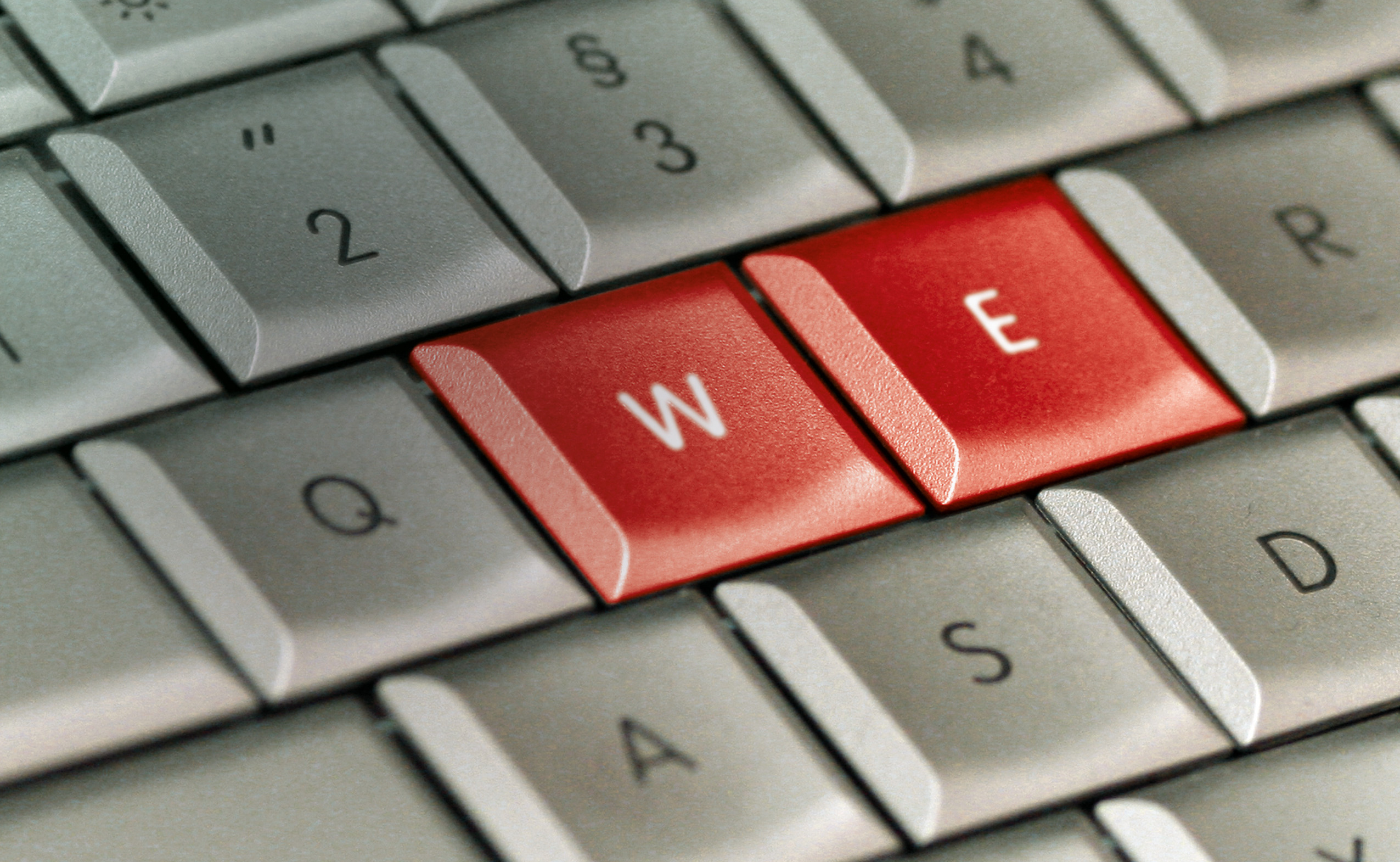 Differentiation Keyboard, the W and E are side by side and colored red