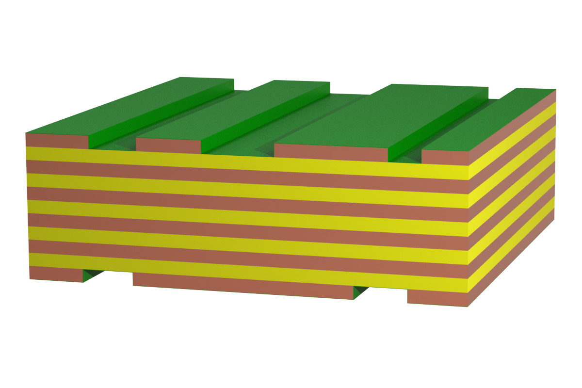 PCB Structure Standard Sketch of the structure of a standard type printed circuit board