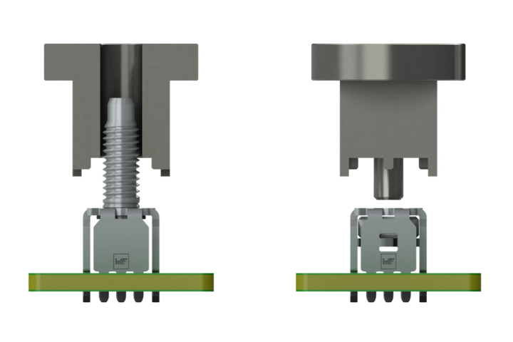 Teaser Anbindungsprozesse PowerPlus 2.0 mit Einpresswerkzeug Teaser des Anbindungsprozesses durch Einpressen von PowerPlus 2.0 Powerelementen (Stift, Buchse) mit Einpresswerkzeug