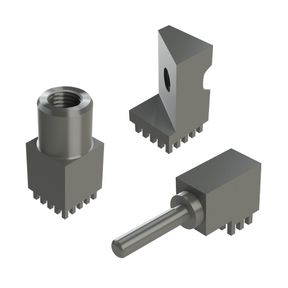 ICS Collage kundenspezifischer Powerelemente – Bauform Teaser-Bild von drei kundenspezifischen Powerelemente mit individueller Bauform